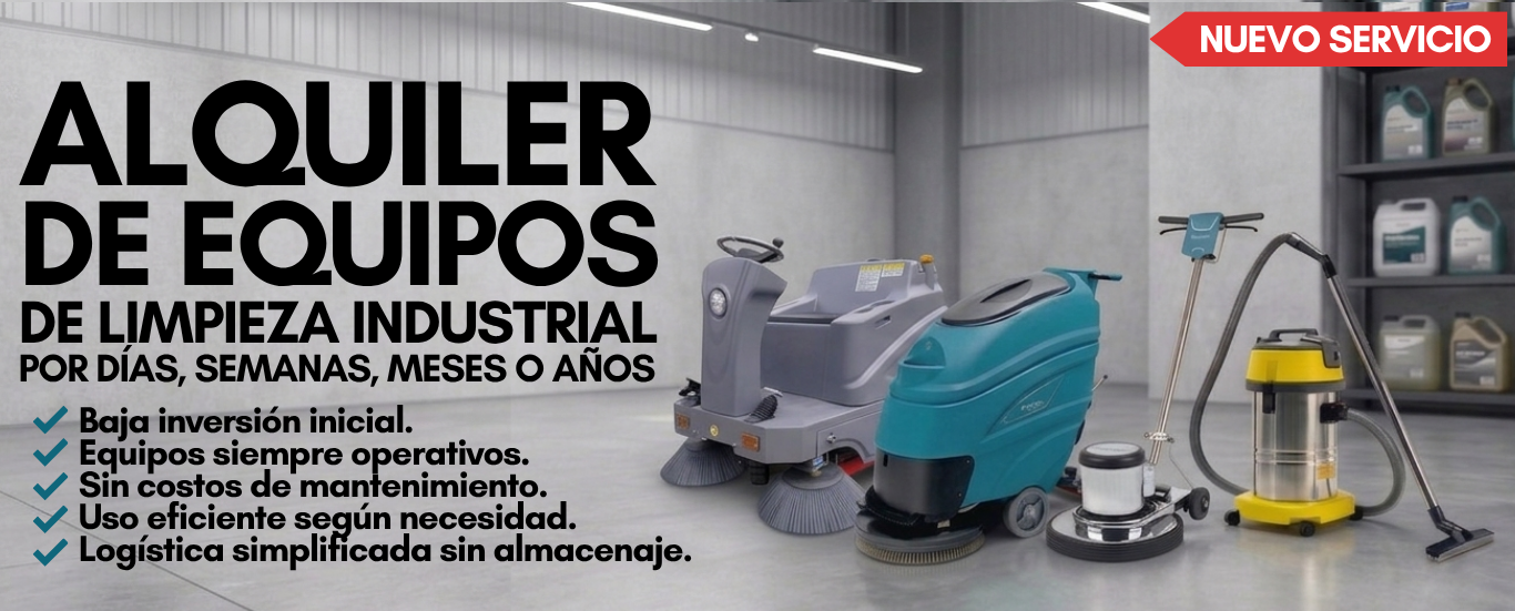 Alquiler maquinaria de limpieza